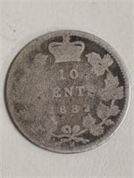 1882 H Canada 10 cents Dime