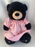14" BAB Build-A-Bear Black Bear in Dress