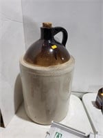Antique 3 gallon jug crock 17 in tall