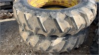 Set Of 14.9-38 Tires On John Deere Rims