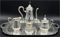 Sterling Silver Tea Set, 1,396 Grams