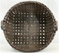 Large Antique Splint Wood Basket