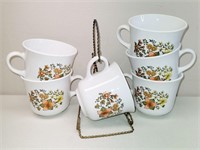 6 Vintage "INDIAN SUMMER" CORELLE Coffee Cups