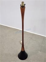 Diabolo Hourglass Walnut Metal Floor Lamp