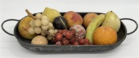 12pc Italian Alabaster Carved Stone Fruits
