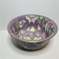 Gorgeous Large Macau Hand Painted Porcelain Bowl