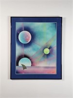 Original Abstract Oil Pastel Painting