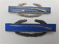 (2) Sterling Silver Military Pins