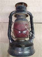 13 1/2" Tall Dietz Ruby Glass Lantern