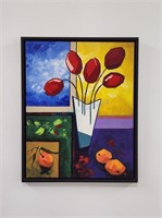 Herbert Pryke Tulips and Oranges Original Painting