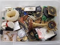 Mixed Costume Jewelry And Belt Buckles