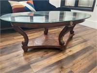 Gorgeous Glass and Wood Coffee Table