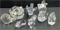 Art Glass Crystal Animals incl French