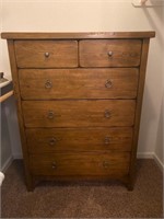 Gorgeous Oak 6 Drawer Dresser/53”H, 40” W, 21”D