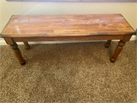 Solid Oak Bench/18.5”H,46”W,14”D