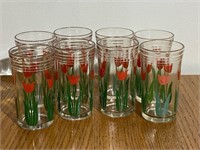 8 Red Tulip Swanky Swigs Glasses