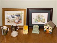 Bird House, Framed Pictures, Mugs, Trinket Box &