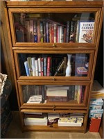Glassfront Barrister's Bookcase & Contents