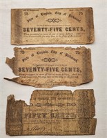 1862 Richmond Virginia 75c & 50c Notes
