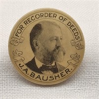 JA Bausher Campaign Pinback