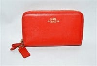 COACH Red Bi-fold Wallet