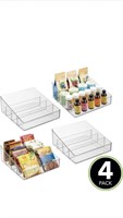 4 - mDesign Plastic Food Packet Organizer Bins