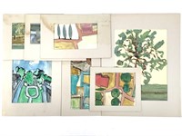 7 Harry Hilson Mixed Media Drawing Landscapes