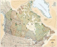 National Geographic: Canada Wall Map 38x32in
