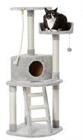 Cat Condo Tree Tower W/Scratch Post & Step Ladder