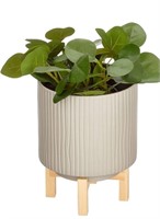 mDesign Ceramic Cylinder Planter Pot