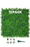 12PCS Artificial Hedge Grass Wall, 16"x24"