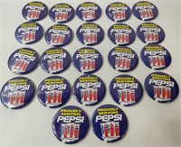 BAG OF "PROUDLY SERVING PEPSI" PINS