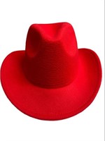 Felt Cowboy Hat - Unisex - Red