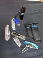Pocket knives & flashlight