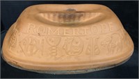 Redware Romertope Roaster Dish With Lid.