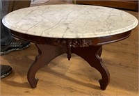 Marble Top Oval Coffee Table