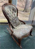 Tapestry Rocker with Footstool