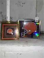 Cleveland Browns picture frame and lunchbox