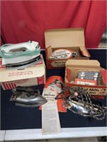 Vintage irons & steaming iron attachment