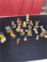 Miscellaneous figurines, some plastic