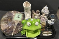 Frog Ring Holder and Ceramic Figures.