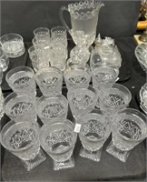 Glass Cups and Dishes.