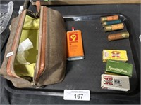 Vintage Travel Bag and Ammunition.
