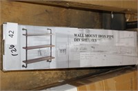 iron pipe wall shelf