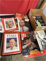 Large amount of life &  time magazines