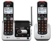 2-Handset Cordless Phone w/Home Answering Machine
