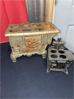 Toy Eagle cast iron stove and other