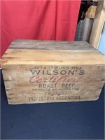 WILSON’s roast beef wooden box