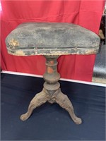Vintage piano, stool, cast iron legs