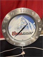 Coolers light beer clock  works